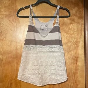 We the free striped mesh tank top xs